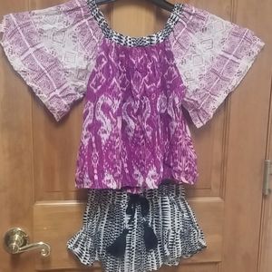 Bowie James milky way top woven magen top & skort